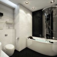 idea di uno stile moderno del bagno in bianco e nero