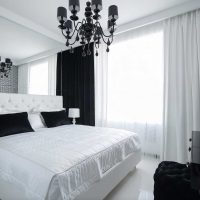 idea di un interno camera da letto moderna in foto a colori bianco