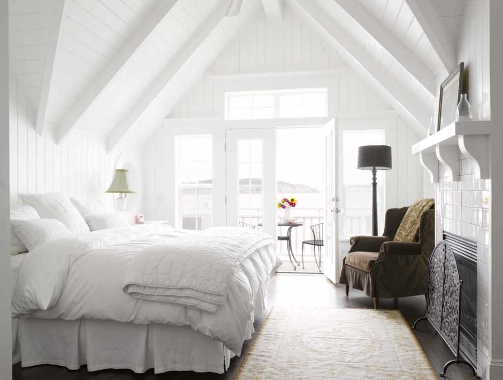 variant of the bright bedroom interior in white