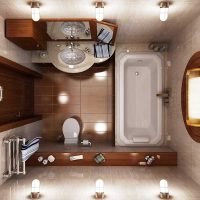 idea di un bellissimo bagno di design di 2,5 mq