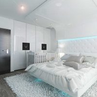 ideja modernog dizajna slika bijele spavaće sobe