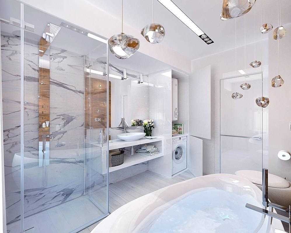 idée d'un design insolite d'une salle de bain de 6 m2