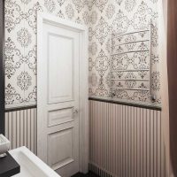 version de l'intérieur insolite de la salle de bain dans une photo de style classique