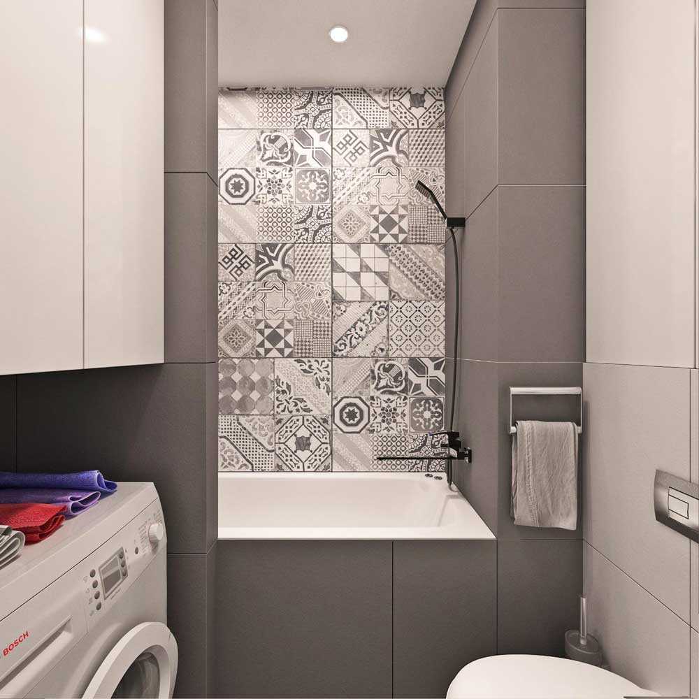 versione del moderno design del bagno di 4 mq