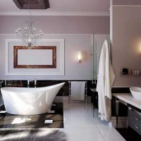 version of the modern style of the bathroom in black and white