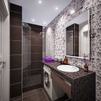 version of the modern bathroom interior 3 sq.m picture