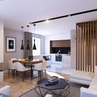 the idea of ​​a bright style apartment 70 sq.m photo