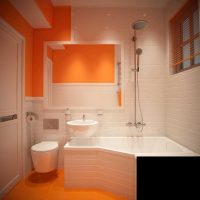 verzija modernog dizajna kupaonice 2,5 m2 slika
