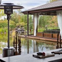 version of the unusual style of gazebo in the yard photo