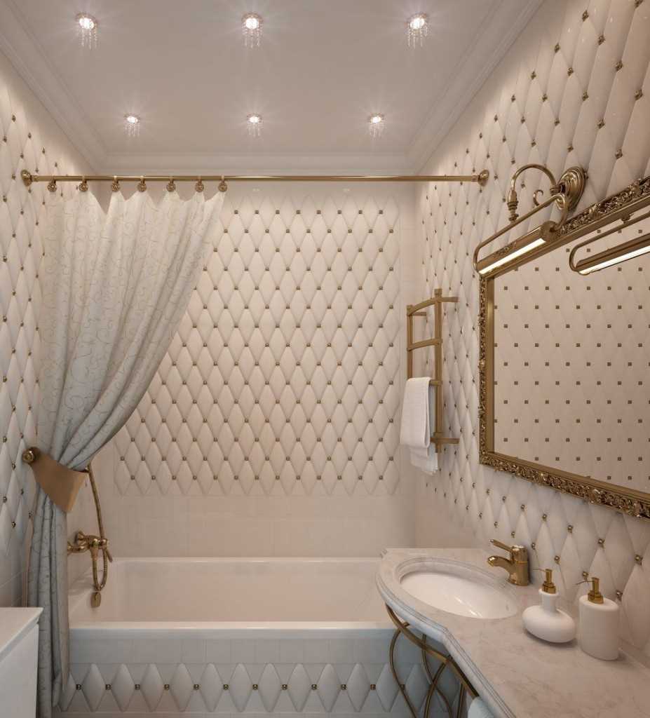 version of the bright style of the bathroom 2.5 sq.m