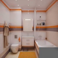 variant of the bright design of the bathroom 4 sq.m photo