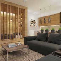 An example of an unusual apartment design 50 sq.m photo