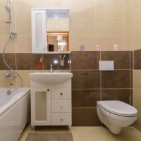 versione dello stile chiaro del bagno in foto a colori beige