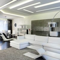 versione di un arredamento luminoso in stile minimalista