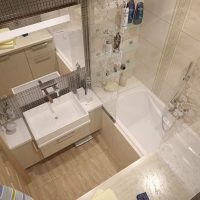 un esempio di uno stile bagno leggero in un'immagine a colori beige