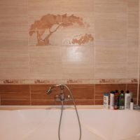 An example of a beautiful bathroom design in beige color picture