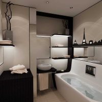 verzija modernog stila kupaonice slika 3 m²