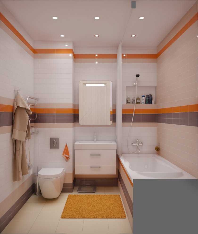 option of a beautiful bathroom interior of 4 sq.m