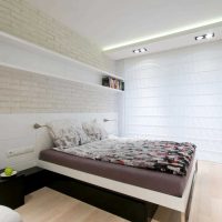 idea di un moderno stile camera da letto in bianco e nero