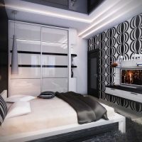 idea of ​​unusual design of a white bedroom picture