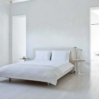 ideja modernog dizajna spavaće sobe u slici bijele boje