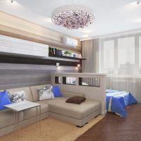 Primjer lijepog dizajna dnevnog boravka površine 16 m²