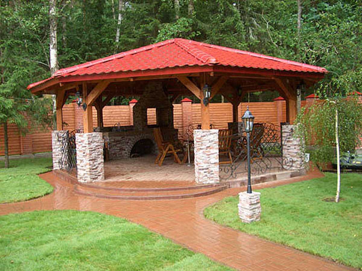 the idea of ​​a bright style gazebo