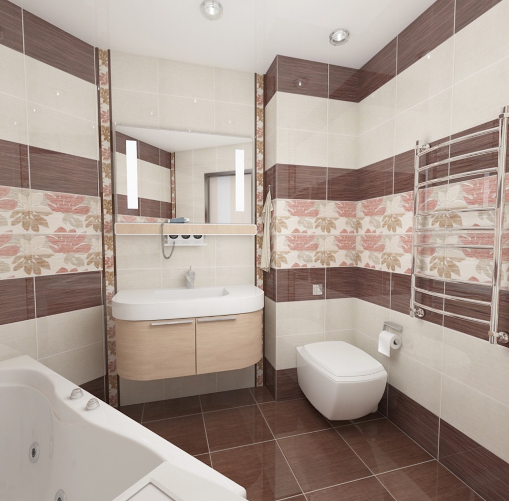 versione chiara del bagno in colore beige