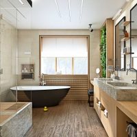 idea of ​​beautiful design of a large bathroom photo