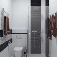 idea di un bagno moderno di design di 3 mq