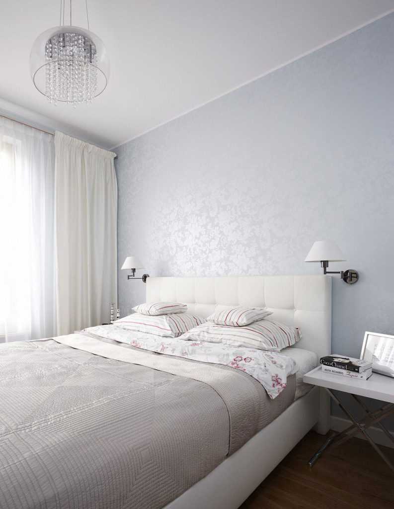 verzija modernog interijera bijele spavaće sobe