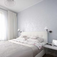 variante del design insolito della camera da letto in bianco e nero