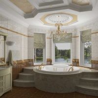 the idea of ​​an unusual bathroom interior in a classic style photo