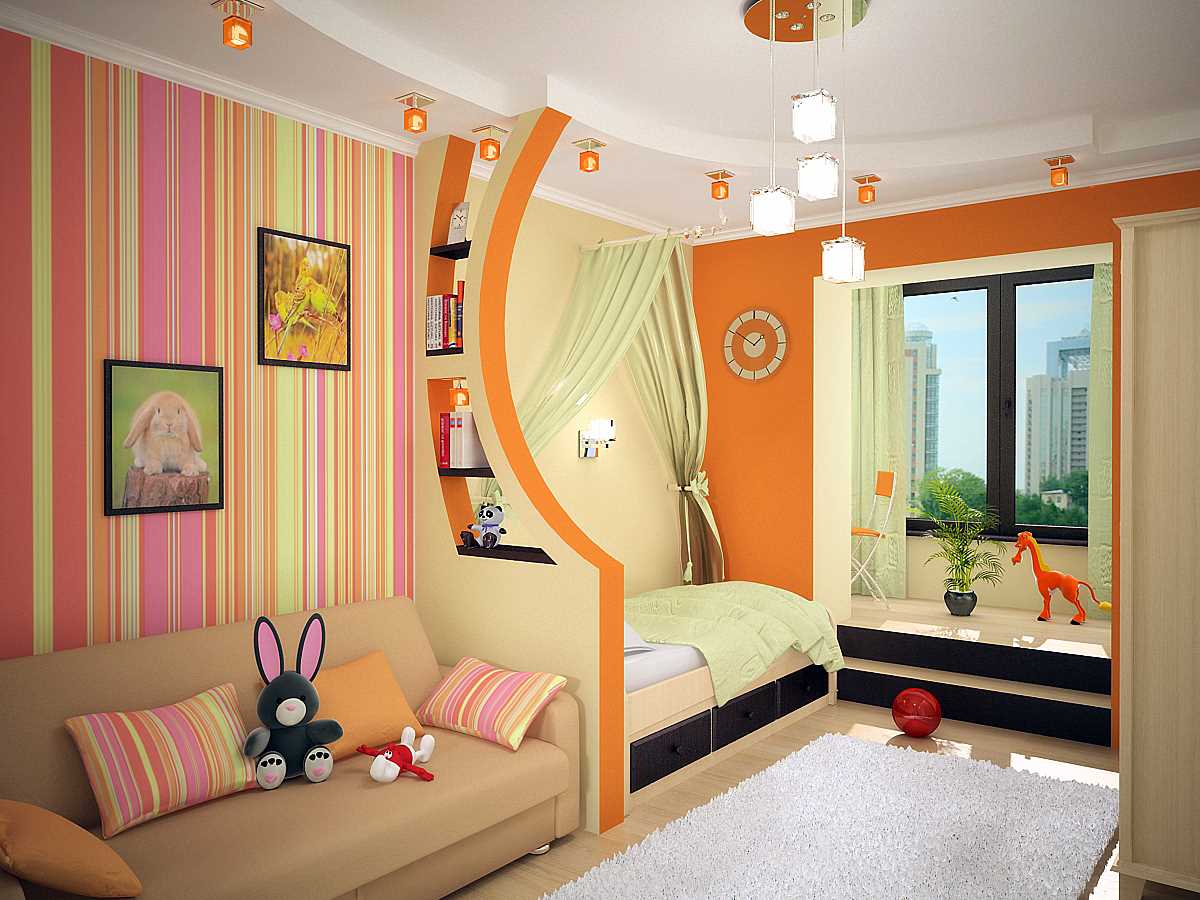 idea of ​​an unusual interior of a children's room