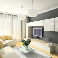 primjer svijetlećeg stila dnevne sobe 19-20 m² slika