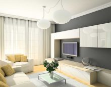 an example of a bright style living room 19-20 sq.m picture