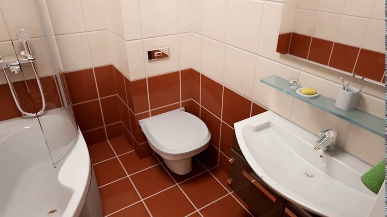 an example of an unusual style of a bathroom of 5 sq.m