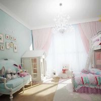 ideja svijetlog dizajna dječje sobe za djevojčicu fotografiju