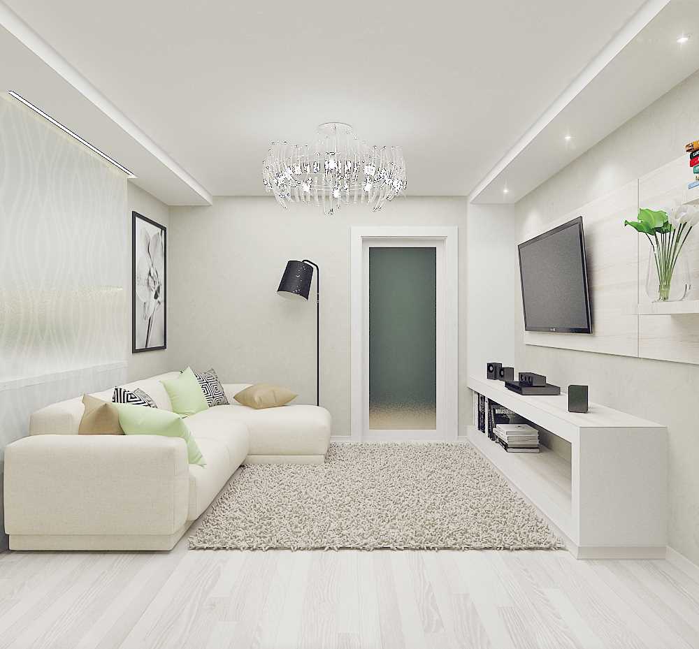 varijanta svijetle dekor sobe u svijetle boje u modernom stilu