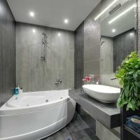 ideja neobičnog interijera kupaonice fotografija veličine 6 m2