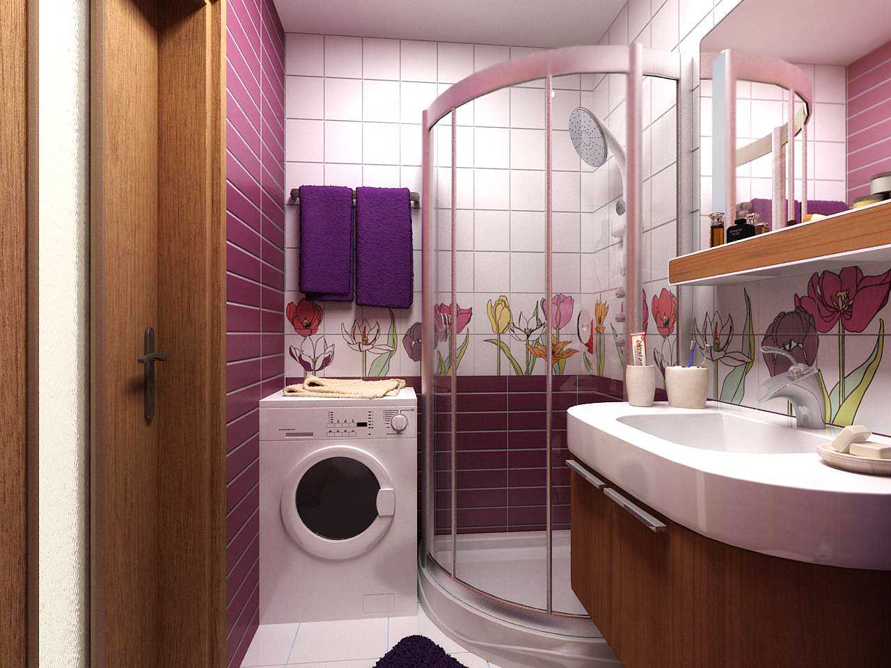inačica modernog dizajna kupaonice 2,5 m²