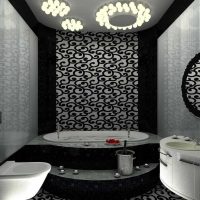 idea of ​​an unusual style of a bathroom 6 sq.m photo