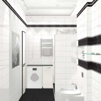 versione di un bellissimo design del bagno in bianco e nero