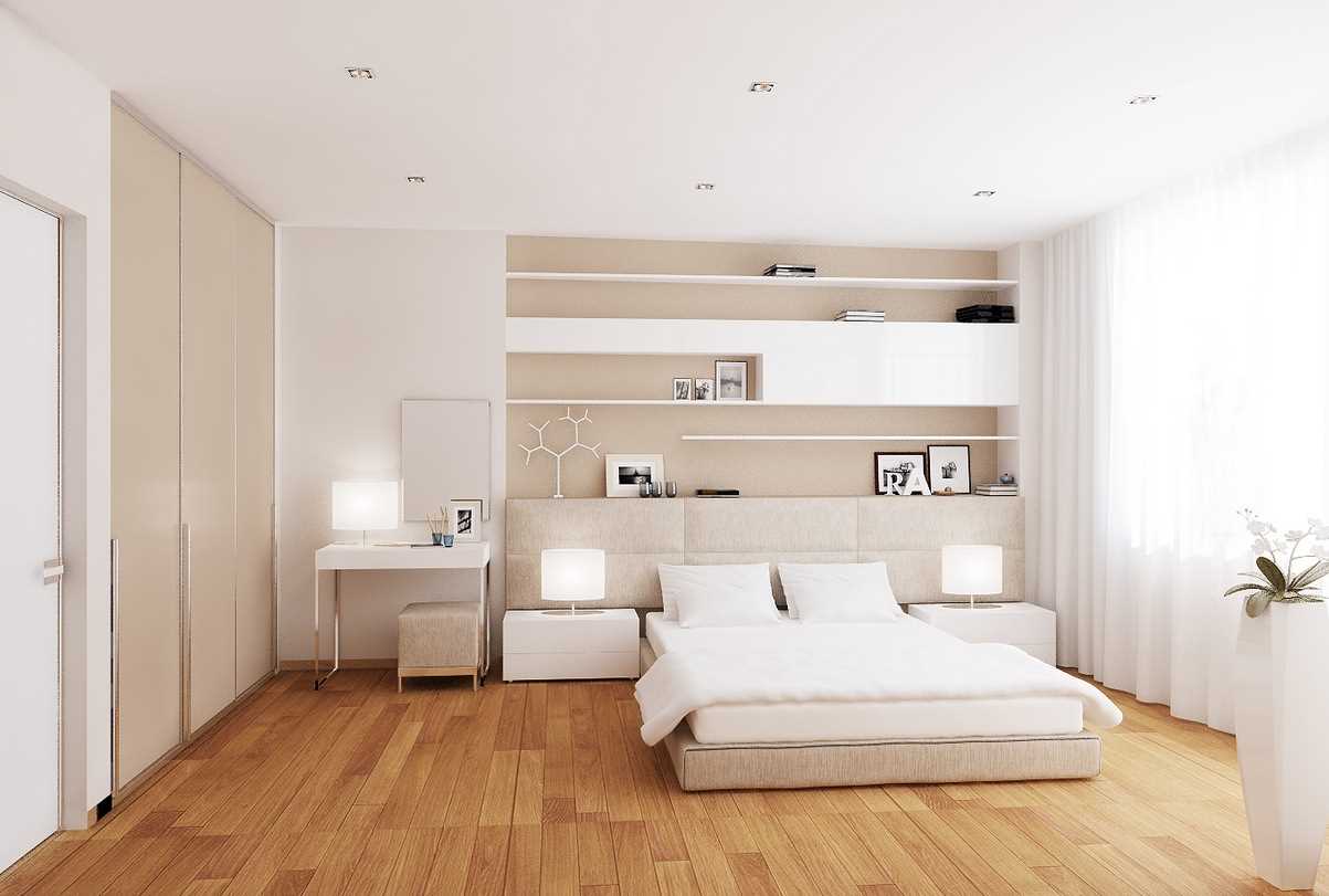 variante du design lumineux de la chambre blanche