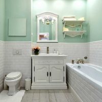 l'idea di un bellissimo arredo bagno in una foto in stile classico