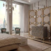 variant of an unusual combination of beige in the design of the apartment photo