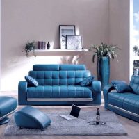 l'idea di utilizzare il blu brillante nello stile della sala foto