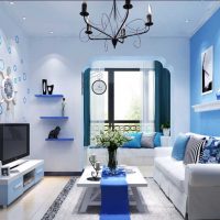 idea di utilizzare un insolito colore blu in foto di design per la casa