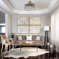 idea di utilizzare un interessante colore beige nel design delle camere