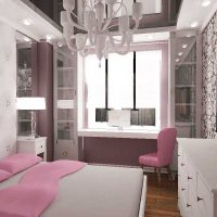 varijanta svjetlosnog dizajna spavaće sobe za djevojku na slici modernog stila